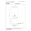 Lucide L107198130 Stehlampe ESTERAD E27