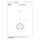 Lucide L214282530 Pendelleuchte DANZA E27
