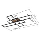 Globo 67208-40 LED Deckenleuchte DAKARI | 40W integrierte LED-Quelle | 1650lm | 3000K