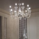 Ideal Lux 113661 Pendelleuchte Doge 9x40W| E14 - weiß