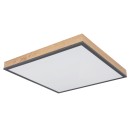 Globo 416080WD2 LED Deckenleuchte Doro 1x24W | 1500lm | 3000K - braun, schwarz, opal
