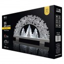 Emos ZY1958 LED Weihnachtsbaumständer 2 AA | 1,28W | IP20 | 11 Leuchtmitteln - warmweiß, Timer