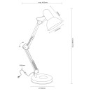 Globo 24881 Tischleuchte Famous 1x40W | E27 - Schalter, verstellbar, weiß