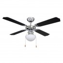 Globo 0309CSW Deckenleuchte mit Ventilator Champion 1x60W | E27 - Zugschalter