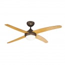 Globo 03385G Deckenleuchte mit Ventilator Lizz 1x60W | E14 - mit Fernbedienung, Holzimitat