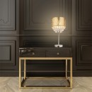 Globo 15187T3 Tischleuchte Amy 1x60W | E27 - matt Nickel, gold