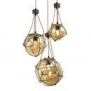 Globo 15859-3H Pendelleuchte Tiko 3x25W | E27 - Rost, braun