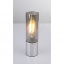 Globo 21000C Tischleuchte Annika 1x25W | E27 - Touch-Schalter, chrom, rauchglas