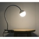 Globo 24134K LED Klemmleuchte Roslin 1x5W | 470lm | 3000K - flexibler Arm, Nickel, matt