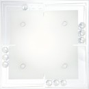 Globo 48074 Deckenleuchte Dubia 1x60W | E27 - weiß, chrom, satiniertes Glas