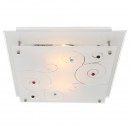 Globo 48140-2 Deckenleuchte Regius 2x40W | E27 - satiniertes Glas, chrom