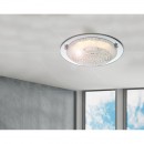 Globo 48249 LED Deckenleuchte Froo 1x12W | 1040lm | 3100K - chrom, Kristall, transparent, satiniertes Glas