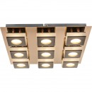 Globo 49403-9 LED LED Deckenleuchte Spotleuchte Cayman I 9x5W | 2115lm | 3000K - kupfer