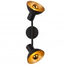Globo 54001-2 LED Decken- oder Wandleuchte Lotte 2x4W | E14 LED | 272lm | 2700K - schwarz, gold