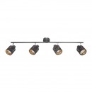 Globo 54121-4 Deckenaufbau Spotleuchte Troy 4x8W | E14 - schwarz