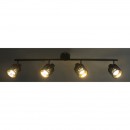 Globo 54121-4 Deckenaufbau Spotleuchte Troy 4x8W | E14 - schwarz