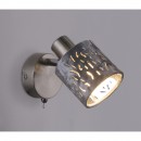 Globo 54122-1 Wandleuchte Alys 1x8W | E14 - Schalter auf dem Körper, silber