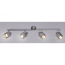Globo 54122-4 Deckenaufbau Spotleuchte Alys 4x8W | E14 - silber