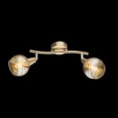 Globo 54346-2 Decken- oder Wand- und Spotleuchte Lara 2x4W | E14 LED | 320L | 3000K - inklusive Leuchtmittel, golden, amber