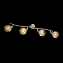 Globo 54346-4 Spotleuchte Lara 4x4W | E14 LED | 320L | 3000K - inklusive Leuchtmitteln, golden, amber