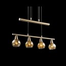Globo 54346-4ZKronleuchter Lara 4x4W | 1280lm | 3000K - höhenverstellbar, gold