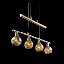 Globo 54346-4ZKronleuchter Lara 4x4W | 1280lm | 3000K - höhenverstellbar, gold