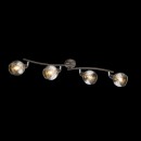 Globo 54347-4 Kronleuchter Isla 4x4W | E14 LED | 196L | 3000K - inklusive Leuchtmittel, Schwanenhals, bronze