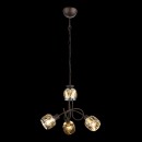 Globo 54357-3H Pendelleuchte Indiana 3x40W | E14 | | 1x 5W LED | 305lm | 3000K - bronze, rauchglas