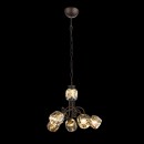 Globo 54357-5H Pendelleuchte Indiana 5x40W | E14 | | 1x 5W LED | 305lm | 3000K - bronze, rauchglas