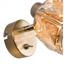 Globo 54358-1 Wandleuchte Mero 1x40W | E14 - Schalter auf dem Körper, golden, amber