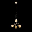 Globo 54358-3H Pendelleuchte Mero 3x40W | E14 | 1x 5W LED | 305lm | 3000K - gold, Bernstein