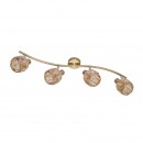 Globo 54358-4 Spotleuchte Deckenleuchte Mero 4x40W | E14 - golden, amber