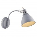 Globo 54646-1W Wandleuchte Jonas 1x40W | E14 - flexibler Arm, grau