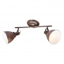 Globo 54647-2 Wand- oder Decken- und Spotleuchte Giorgio 2x40W | E14 - Rost