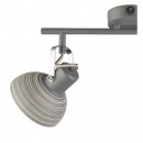 Globo 54658-2 Wand- und Spotleuchte Daisy 2x40W | E14 - Schalter auf dem Körper, einstellbar grau