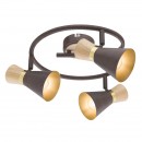 Globo 54808-3 Deckenleuchte Aeron 3x25W | E14 - Rost, gold