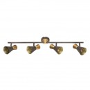 Globo 54808-4 Decken- und Spotleuchte Marei 4x25W| E14 - Rost, gold
