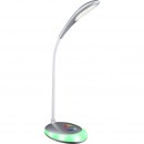 Globo 58265 LED Tischleuchte Minea 1x3W | 230lm | 5000K | RGB - höhenverstellbar, flexibler Arm, Touchdimmer, Farbwechsler, Farbfixierung, silber