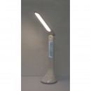 Globo 58329W LED Tischleuchte Tyrell 1x4W | 195lm | 4000K - Touchdimmer Schaltkontakt, Kalender, Wecker, weiß