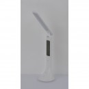 Globo 58329W LED Tischleuchte Tyrell 1x4W | 195lm | 4000K - Touchdimmer Schaltkontakt, Kalender, Wecker, weiß