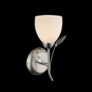 Globo 60215W Wandleuchte Singu 1x40W | E14 - Nickel, matt, opal, weiß