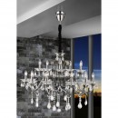 Globo 64104-15 Pendelleuchte Dunja 1x40W | E14 - chrom, rauchgrau, transparent Kristall