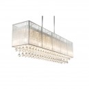 Globo 15094H2 Pendelleuchte Sierra 8x3W | G9 LED | 906lm | 3000K - höhenverstellbar, chrom, silber, Kristall