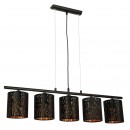 Globo 15264-5H Pendelleuchte Tuxon 5x25W | E14 - schwarz
