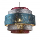 Globo 15266H3 Pendelleuchte Ticon 1x60W | E27 - schwarz, mehrfarbig