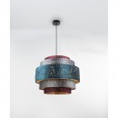 Globo 15266H3 Pendelleuchte Ticon 1x60W | E27 - schwarz, mehrfarbig