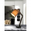 Globo 21512 Tischlampe Mattis 1x25W | E14 - schwenkbarer Arm, schwarz, braun, grau