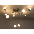 Globo 24134-10D LED Spotleuchte Roslin 10x5W | 4700lm | 3000K - dimmbar, flexibler Arm, Nickel, matt