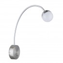 Globo 24134W LED Wandleuchte Roslin 1x5W | 470lm | 3000K - flexibler Arm, Nickel, matt