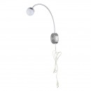 Globo 24134W LED Wandleuchte Roslin 1x5W | 470lm | 3000K - flexibler Arm, Nickel, matt
